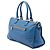 Borsa Satchel Prada Vitello Daino blu con zip - vista 2