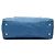 Borsa Satchel Prada Vitello Daino blu con zip - vista 3