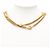 Collana lunga station Chanel placcata oro con strass di diamante D'oro - vista 5