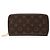Brauner Louis Vuitton Monogram Zippy Long Wallet