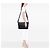 Borsa a tracolla in nylon Burberry Smoke Check grigio - vista 6