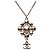 Collana con pendente Chanel CC in ottone e strass argento - vista 2