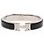 Bracciale Hermès Clic H stretto in smalto nero PM