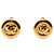Orecchini a clip rotondi Chanel CC placcati oro D'oro