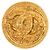 Spilla rotonda in filigrana placcata oro Chanel CC Gold D'oro