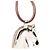 Collana con pendente a testa di cavallo in argento placcato palladio Hermès - vista 2