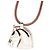 Collana con pendente a testa di cavallo in argento placcato palladio Hermès - vista 3