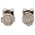 Green Hermès Palladium Plated Enamel Cage dH Cube Push Back Earrings  - view 2