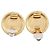 Orecchini a clip Chanel CC fiore placcati oro D'oro - vista 4