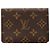 Tarjetero Monogram marrón Louis Vuitton Castaño