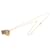Collier pendentif O Kelly en cuir Swift plaqué or Gold Hermès Doré  - vue 1