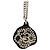 Collana con pendente in ottone argentato Chanel, camelia in resina e strass Argento