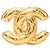Spilla Chanel CC trapuntata placcata oro D'oro