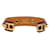 Bracelet manchette Chaine d'Ancre en cuir rouge et plaqué or Hermès  - vue 3