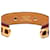 Bracelet manchette Chaine d'Ancre en cuir rouge et plaqué or Hermès  - vue 4