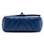 Borsa a tracolla a bustina Chanel Mini Caviar Chevron Data Center Envelope Flap blu - vista 3