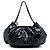 Bolso Tote Chanel Accordion Camellia en charol negro