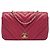 Borsa a tracolla Chanel Small Chevron Iridescent Caviar Statement Flap rossa Rosso