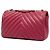 Borsa a tracolla Chanel Small Chevron Iridescent Caviar Statement Flap rossa Rosso - vista 2