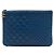 Clutch Chanel Medium Bi Quilted Lambskin O Case Blu