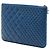 Clutch Chanel Medium Bi Quilted Lambskin O Case Blu - vista 2