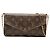 Borsa a tracolla Louis Vuitton Monogram Pochette Felicie Marrone