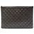 Clutch Chanel Large Crinkled Patent O Case Grigia Grigio