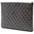 Clutch Chanel Large Crinkled Patent O Case Grigia Grigio - vista 2