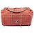 Orange Chanel Laser Cut Fransen Wildleder Flap Bag