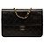 Borsa a tracolla Chanel Medium CC in agnello trapuntato nero