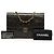 Borsa a tracolla Chanel Medium CC in agnello trapuntato nero - vista 7