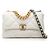 Borsa Chanel Large 19 in agnello bianco