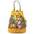 Borsa a secchiello Gucci Small GG Supreme Flora Ophidia beige