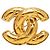 Spilla Chanel CC trapuntata placcata oro D'oro