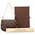 Borsa a mano Mini Pochette Accessoires Louis Vuitton Damier Ebene marrone - vista 8