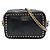 Borsa Camera Prada City in pelle di vitello nera con borchie Nero