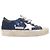 Glitzer-Plateau-Sneaker Low-Top Navy & Multicolor Golden Goose Größe 8