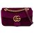 Borsa a tracolla Gucci Medium GG Marmont Matelasse in velluto viola Porpora