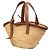 Borsa Tote LOEWE Small Raffia Anagram beige - vista 2