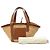 Borsa Tote LOEWE Small Raffia Anagram beige - vista 7