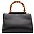 Borsa Gucci Mini Nappa Bamboo Web Nymphaea nera Nero