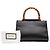 Borsa Gucci Mini Nappa Bamboo Web Nymphaea nera Nero - vista 8