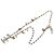 Collana Lucky Charm Chanel CC in ottone argentato e placcato oro con perle finte Argento