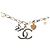 Collana Lucky Charm Chanel CC in ottone argentato e placcato oro con perle finte Argento - vista 2