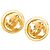 Orecchini a cerchio Chanel CC placcati oro D'oro - vista 2