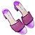 Sandali con tacco in rafia e pelle metallizzata viola Jimmy Choo Taglia 39.5 - vista 2