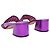 Sandali con tacco in rafia e pelle metallizzata viola Jimmy Choo Taglia 39.5 - vista 4