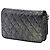Chanel CC gesteppte Metallic-Stoff Wallet On Chain Umhängetasche Grau - Ansicht 2