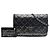 Chanel CC gesteppte Metallic-Stoff Wallet On Chain Umhängetasche Grau - Ansicht 7