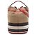 Borsa a secchiello e borsa a mano Burberry Medium Mega Check Canvas Ashby marrone